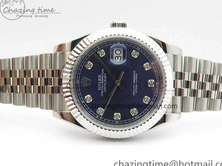 0101 EasyCare DateJust 41mm 126334 SS BP Maker 1:1 Best Edition New Version Blue Crystal Dial on Jubilee Bracelet 3022